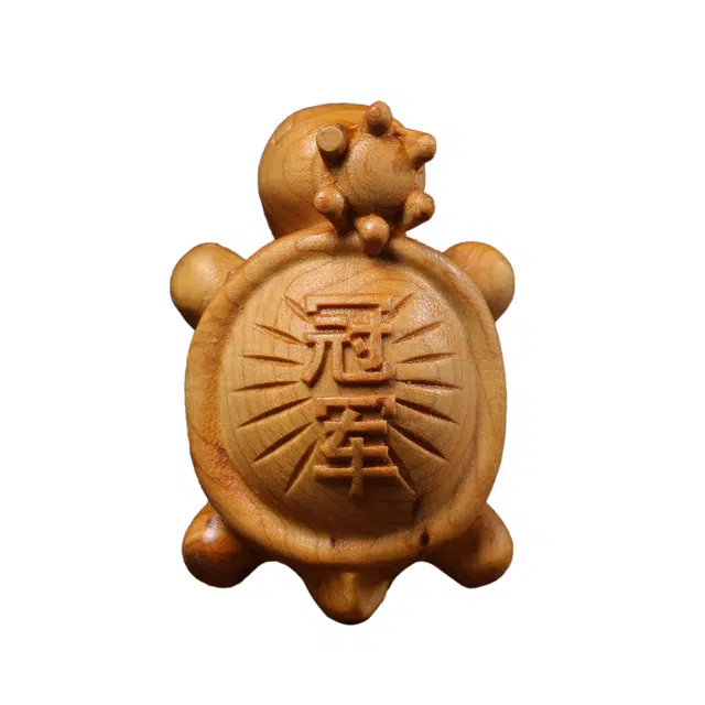 仙友 小众轻奢设计加油必胜逢考必过家居茶宠八方来财茶桌随手盘玩#好运 崖柏 木作把件 男女同款情侣款