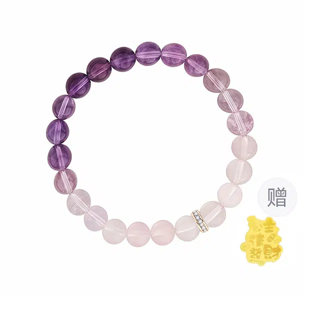 尚仟伊 【学业事业上岸】九紫离火渐变手饰 高级感紫韵仙踪浪漫甜美紫晶小众设计通勤百搭#好运天然 紫水晶 手串 女款