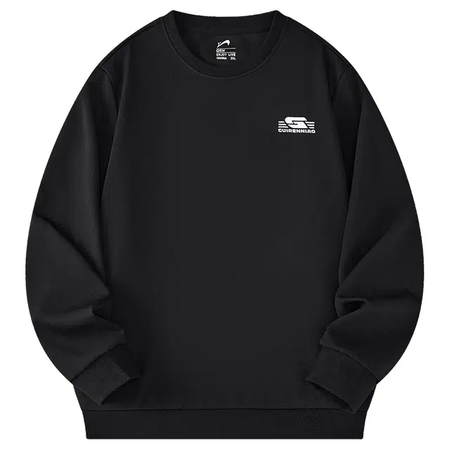 贵人鸟 生活系列 纯色简约百搭字母印花圆领透气卫衣 男女同款