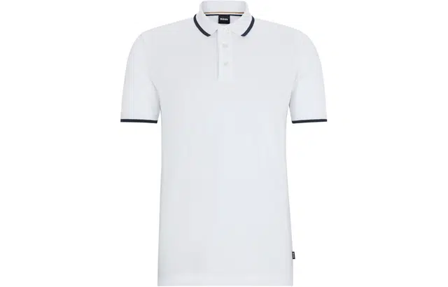 HUGO BOSS Cotton Piqu Polo Shirt With Rubber-Print Logo PoloPolo