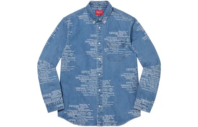 Supreme SS23 Week15 TRADEMARK JACQUARD DENIM SHIRT logo