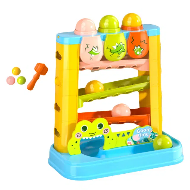 古欧 多彩轨道敲敲乐 敲打小锤子轨道解压游戏机 手眼协调 亲子互动 早教益智玩具