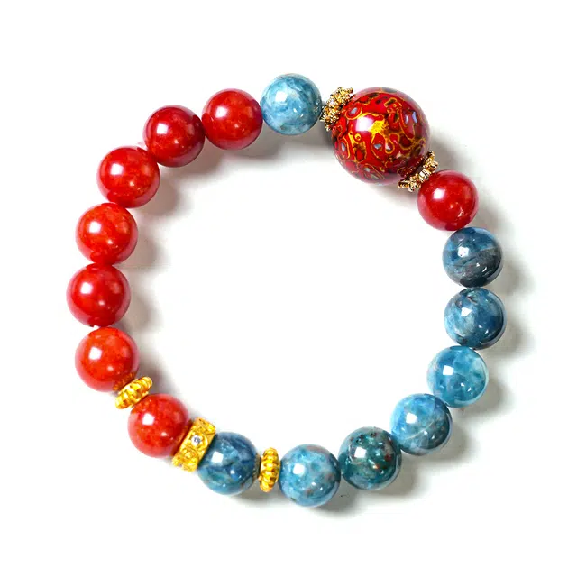 仙友 国潮新中式轻奢高级感赤红妆匣心想事成百福具臻鹏程万里念珠盘玩#好运 大漆 木作手串 男女同款情侣款