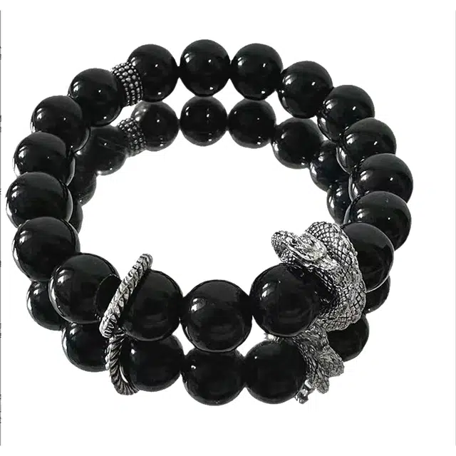 余笙情 八方来财转运珠 前程似锦 福禄吉祥 平安喜乐 国风纳福 小众诸事顺利 黑檀 手串 男女同款情侣款