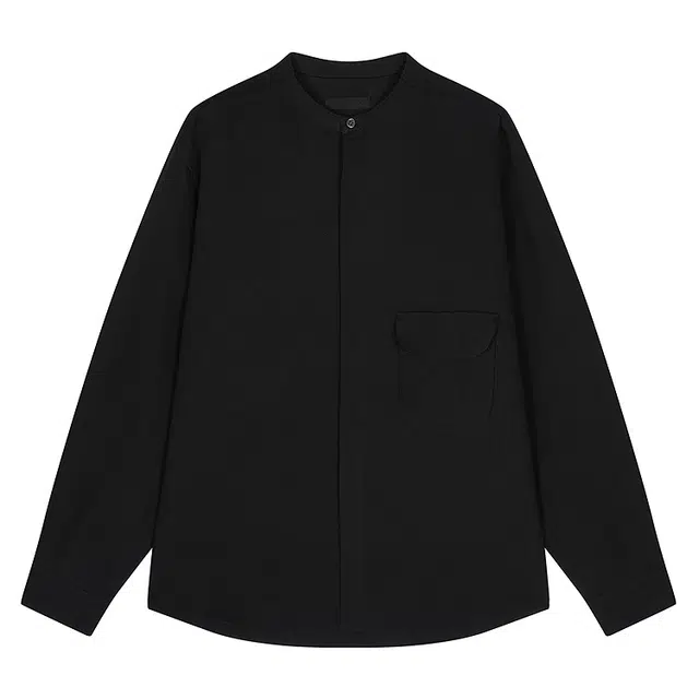 速写 纯色日常简约宽松长袖衬衫 男款