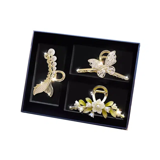 缔晶 甜美优雅时尚森系清新通勤礼盒 合金 发夹 女款