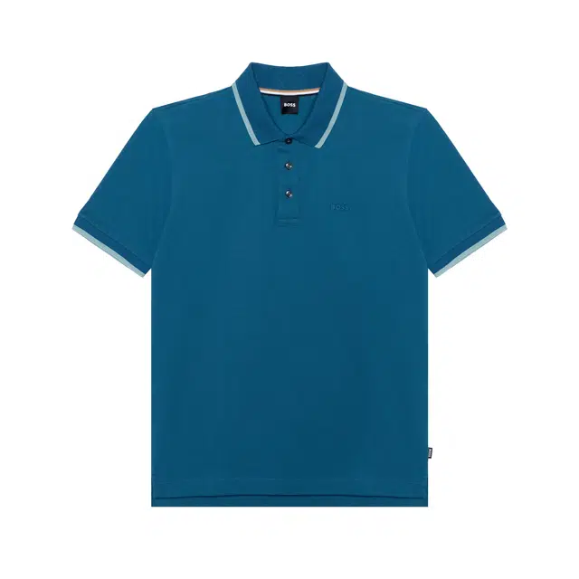 HUGO BOSS Cotton-Piqu Polo Shirt With Rubber-Print Logo Polo
