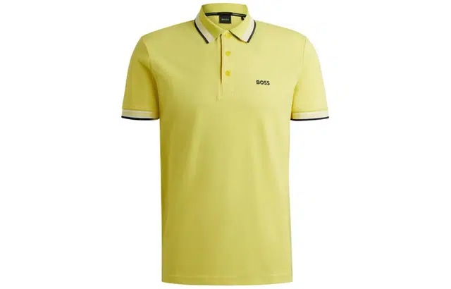 HUGO BOSS Cotton Polo Shirt With Contrast Logo Details LogoPolo