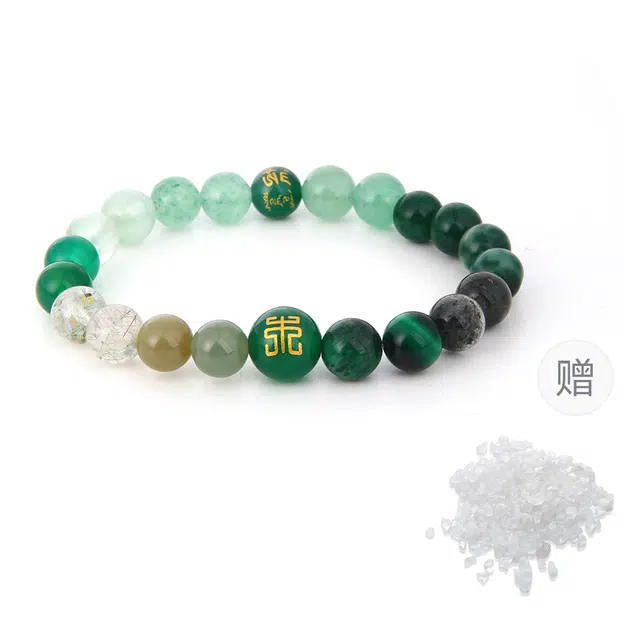 五行转运珠 无病无灾 克兰茜 木灵 平安喜乐健康安宁新中式国风木行福禄平安 有钱花串珠手饰 好运 水晶 手串 男女同款情侣款