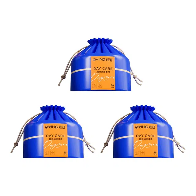 轻迎 加厚护肤洁面珍珠纹一次性洗脸巾 卷抽悬挂式