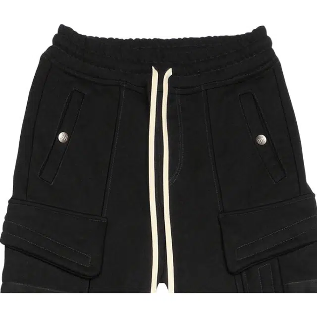 FARFROMWHAT FW22 3 Cloud Pocket Sweat Pants Moonless Night Black