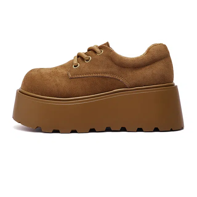 小鹿米利 时尚厚底 舒适百搭 简约日常小个子通勤 增高 低帮 生活休闲鞋 女