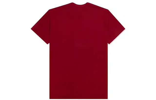 CDG Play Double Heart T-Shirt Burgundy T