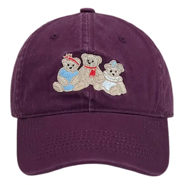 优莲茵 日系可爱卡通刺绣百搭显脸小潮 大头围可调节轻盈舒适透气 户外出游登山 棉 鸭舌帽 男女同款情侣款