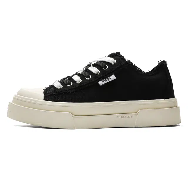 年走索 经典复古百搭 帆布鞋 男女同款 黑色