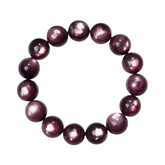 骊碧 轻奢紫锂云母圆珠高档浪漫有意义 仪式感 仿水晶 手串 男女同款情侣款