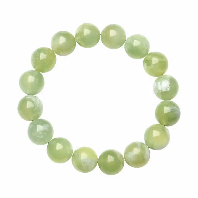 骊碧 香港轻奢岫玉圆珠高档浪漫有意义 仿水晶 手串 女款