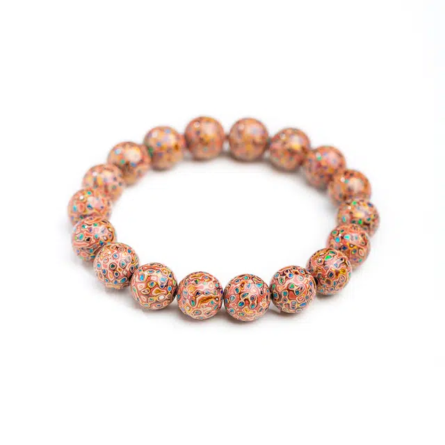 仙源 新中式国潮风复古国潮手饰 文艺简约风 招财纳福 单圈好运 大漆 手串 男女同款情侣款