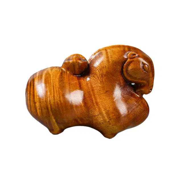 仙友 国潮新中式轻奢高级感【马上有钱】随手文玩招财进宝马到成功财源广进摆件#好运 楠木 木作把件 男女同款情侣款