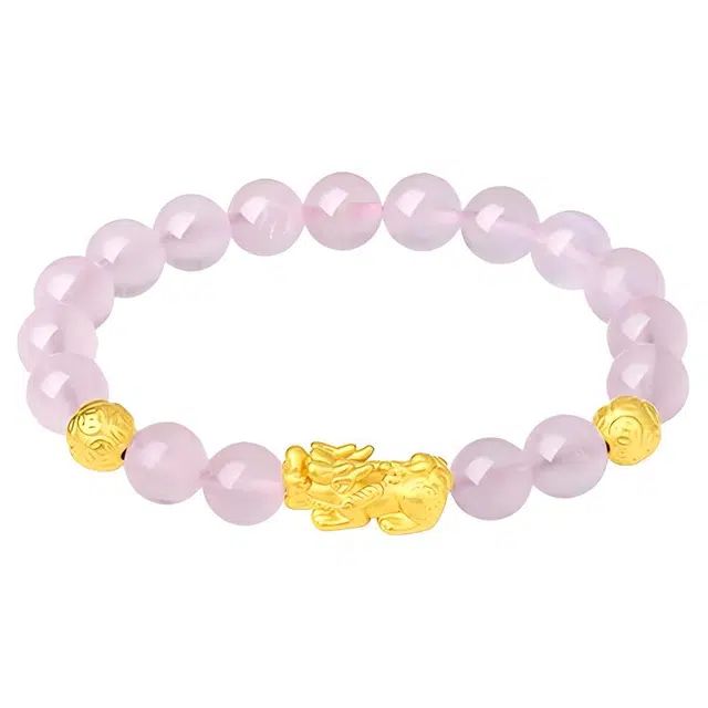 陌阡雪 【发财被爱 好运常在】招财进宝貔貅一对中国风复古转运铜钱小众时尚简约高级感百搭#好运天然 粉水晶 手串 男女同款情侣款