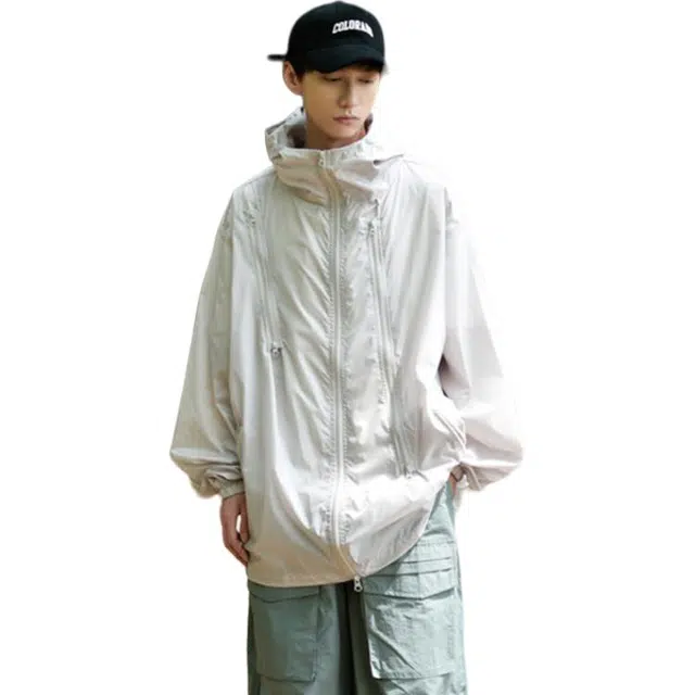 佐菲利 美式高街机能风设计感户外连帽防晒服 男女同款