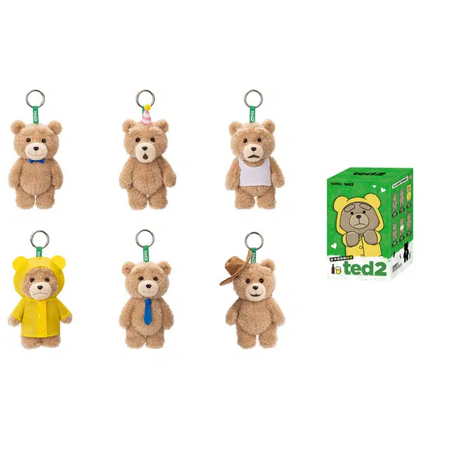 POP MART Ted2 Bear Plush Keychain Blind Box