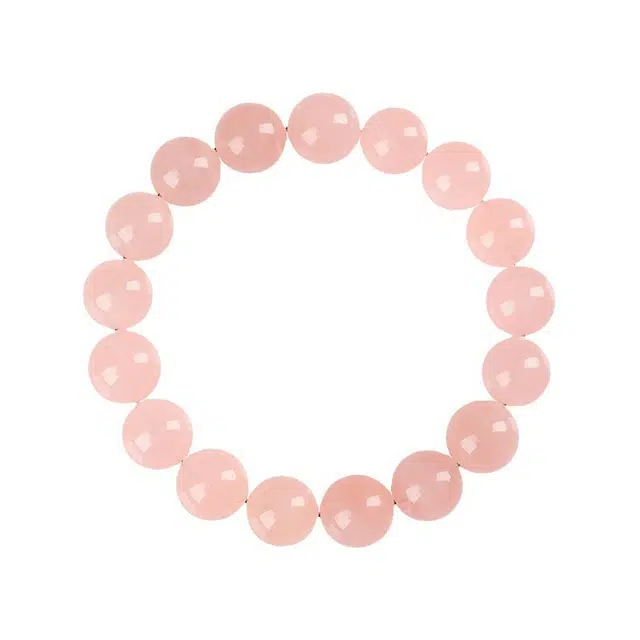 骊碧 香港轻奢润体西柚色马粉圆珠高档浪漫有意义 仿水晶 手串 女款