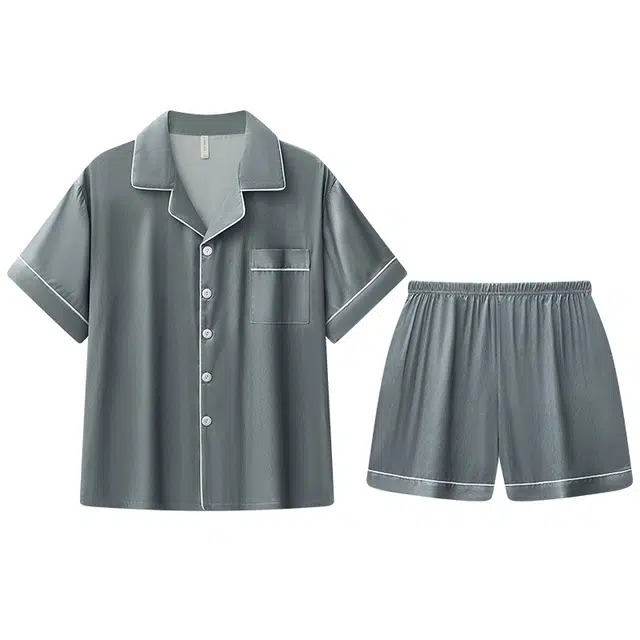 向薇 休闲短袖青少年时尚家居服可外穿睡衣套装 男款 图片色