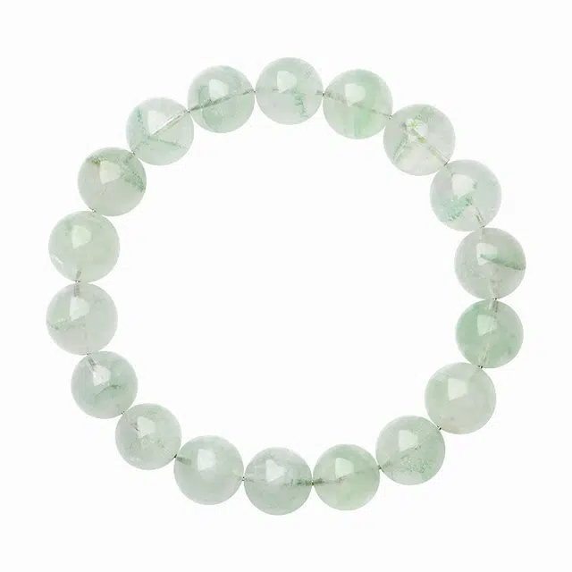 骊碧 香港轻奢天然翠幽灵金字塔圆珠高档浪漫有意义仪式感 仿水晶 手串 女款