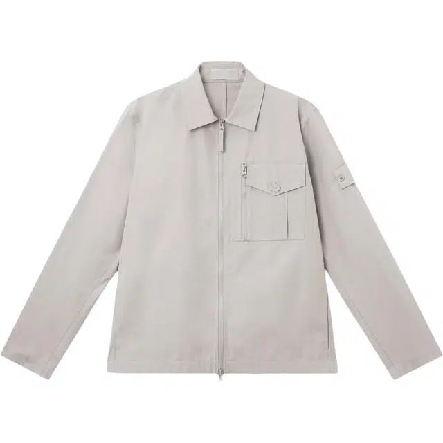 Stone Island Long Sleeve Jacket Gray White