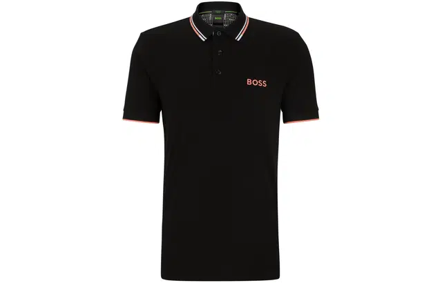 HUGO BOSS Polo Shirt With Contrast Logos Polo