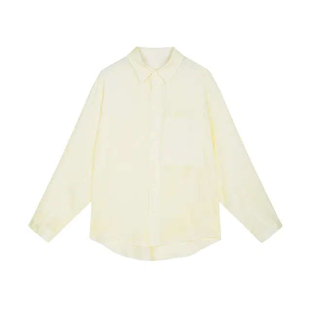 速写 纯色简约日常宽松长袖衬衫 男款