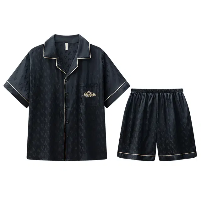 向薇 青少年休闲舒适简约睡衣套装 男款 图片色