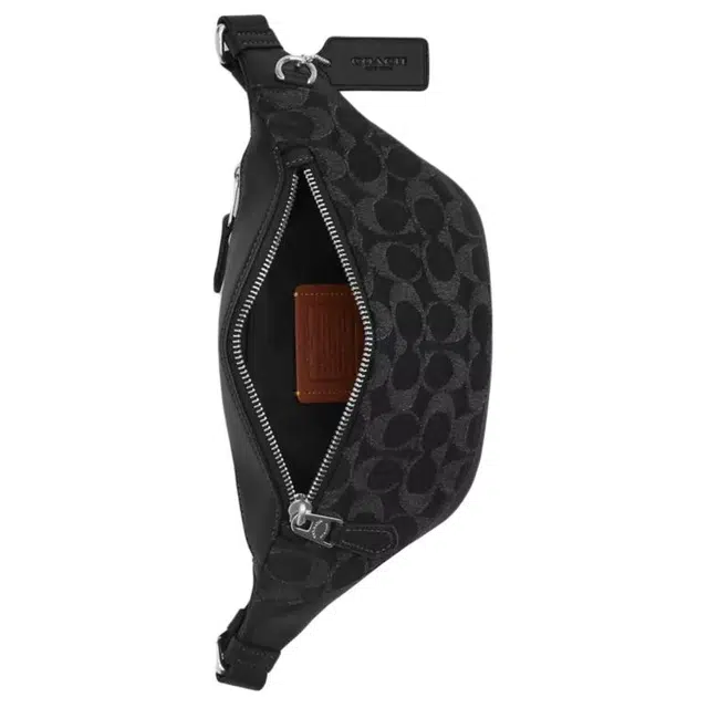 COACH Warren 29 Denim Waist Bag Black