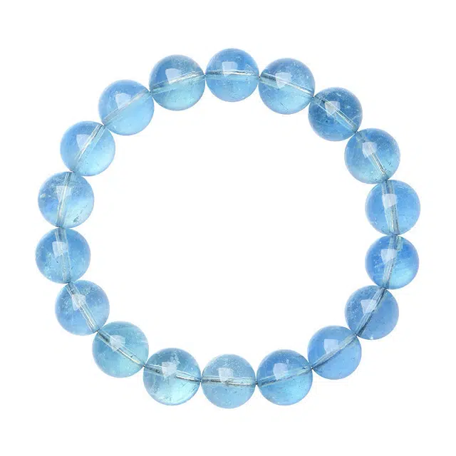 骊碧 轻奢薄荷蓝圆珠高档浪漫有意义 仿水晶 手串 女款