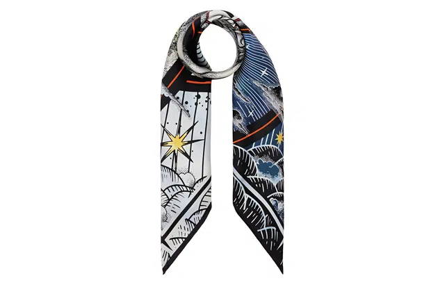 Burberry Star Print Scarf Blue