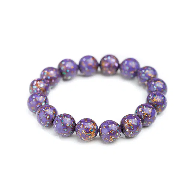 仙源 紫气东来 财转运好运欧珀紫非遗新中式饰品文玩佛珠念珠# 好运 大漆 木作手串 男女同款情侣款