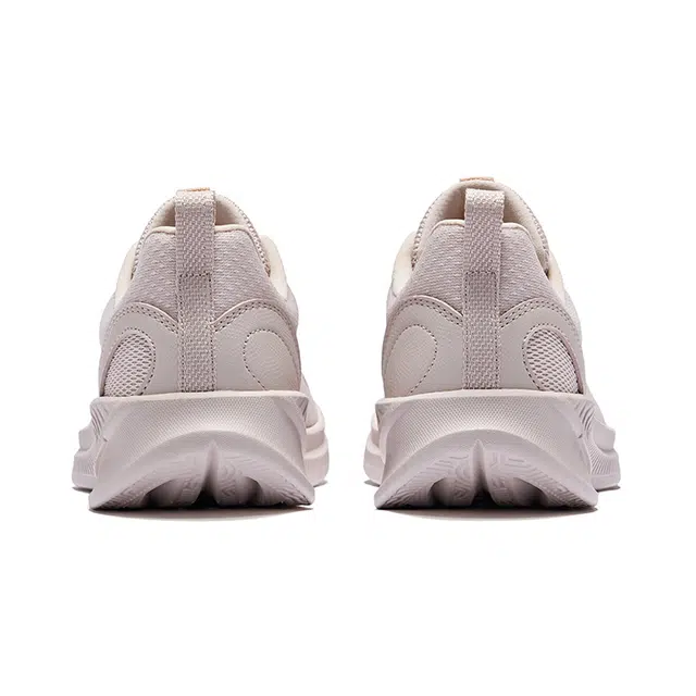 鸿星尔克 泡泡冰 时尚舒适减震透气防滑 低帮 城市通勤跑步鞋 女款 粉刷灰微晶白