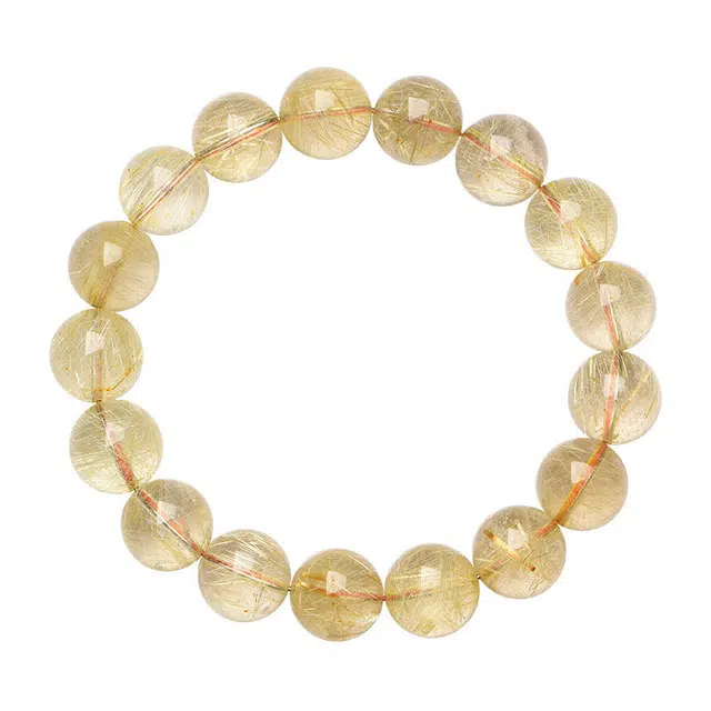 骊碧 香港轻奢金发晶铁树银花圆珠高档浪漫有意义 仿水晶 手串 男女同款情侣款