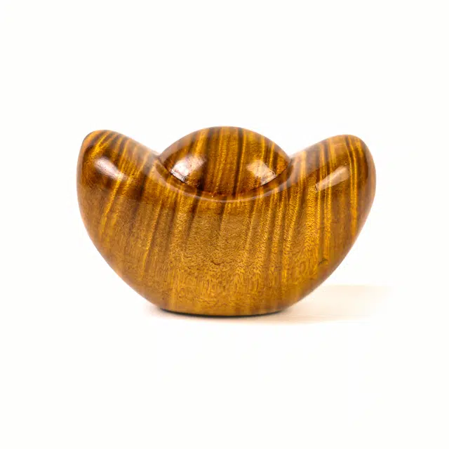 仙友 国潮新中式轻奢高级感【金元宝】随手文玩财源广进青云直上鹏程万里摆件#好运 楠木 木作把件 男女同款情侣款