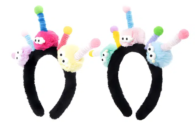 白卷 搞怪摇摆弹簧发箍可爱大眼毛绒毛球发夹 女款