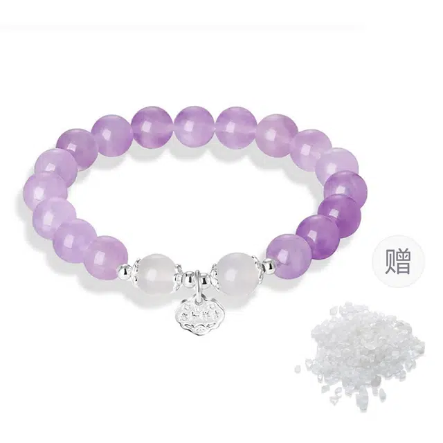 克兰茜 前程似锦 紫府福佑转运珠 时来运转磁场紫气东来 小众轻奢设计高级气质日常百搭 精美礼盒装 可调节 好运 紫水晶 手串 女款