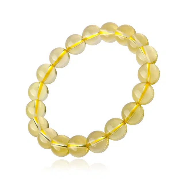 谧月珠宝 招财进宝暴富 新中式国潮轻奢精致小众优雅简约氛围高级感晶体清透通勤百搭好运天然 黄水晶 手串 男女同款情侣款