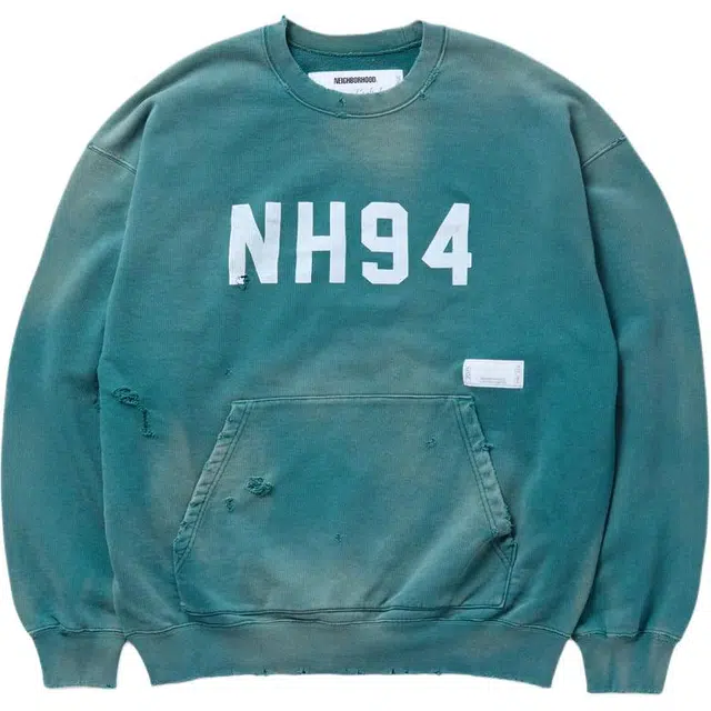 NEIGHBORHOOD Distressed Letter Print Hoodie