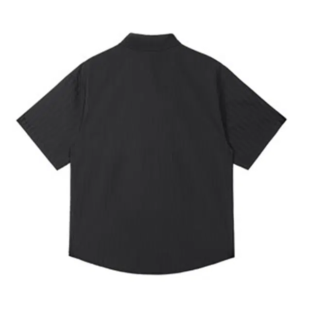 欧路得 日系纯色舒适百搭休闲基础款短袖衬衫 男款