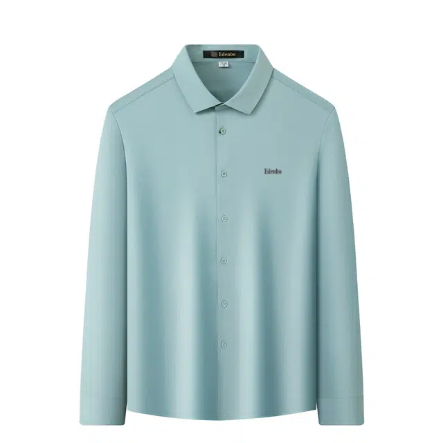 爱登堡 舒适柔和透气上衣长袖衬衫 男款