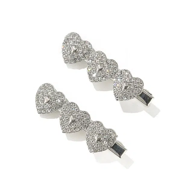 如花梦 碎钻爱心 合金 发夹 女款