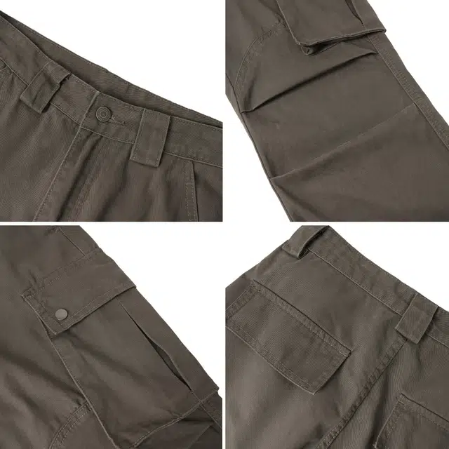 欧路得 潮牌多口袋设计做旧长裤牛仔裤 男款