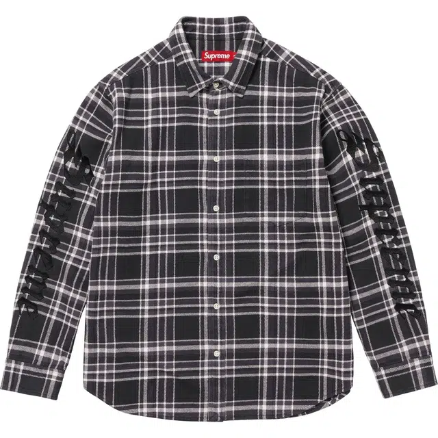 Supreme SS25 Old English Plaid Flannel Shirt