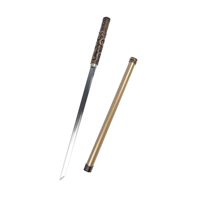 天字号 腾龙棍刀 长兵器合金鞘材高锰钢刀身可反接收藏未开刃 成品模型